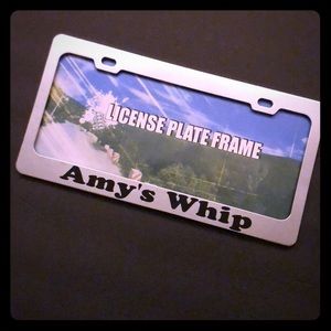NWT Custom Made License Plate Cover (Amy’s Whip)